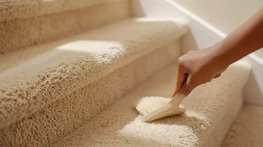 How to clean carpet steps