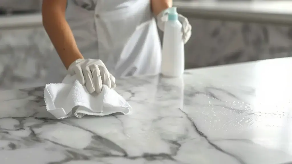 how to clean marble countertops