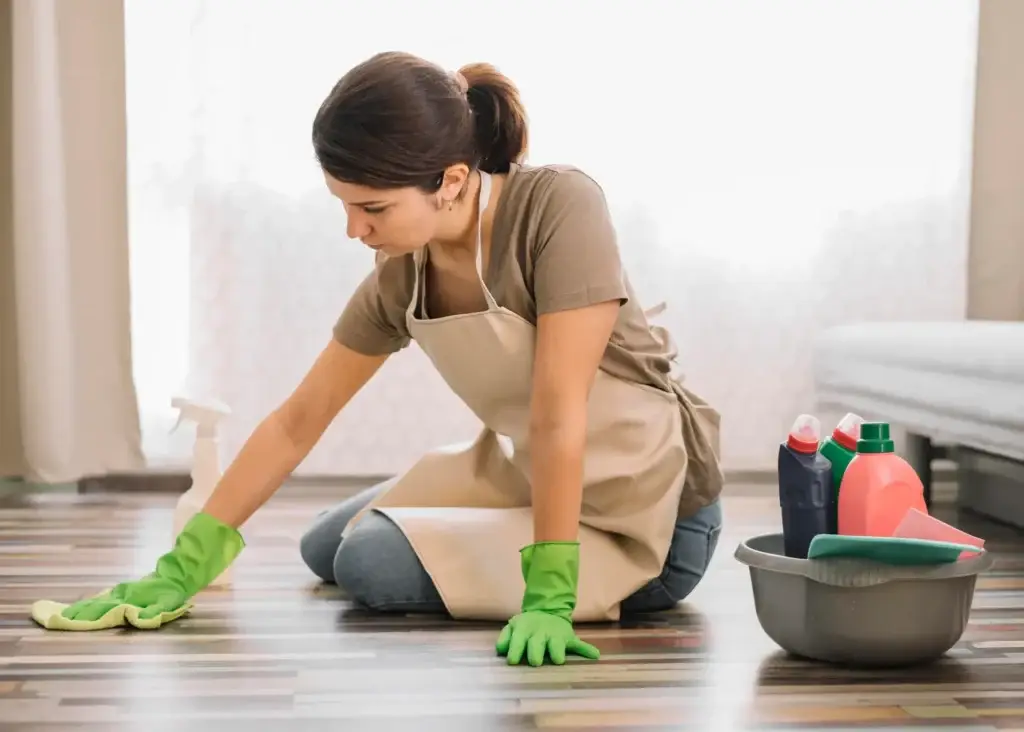 how to clean oil spill kitchen floor