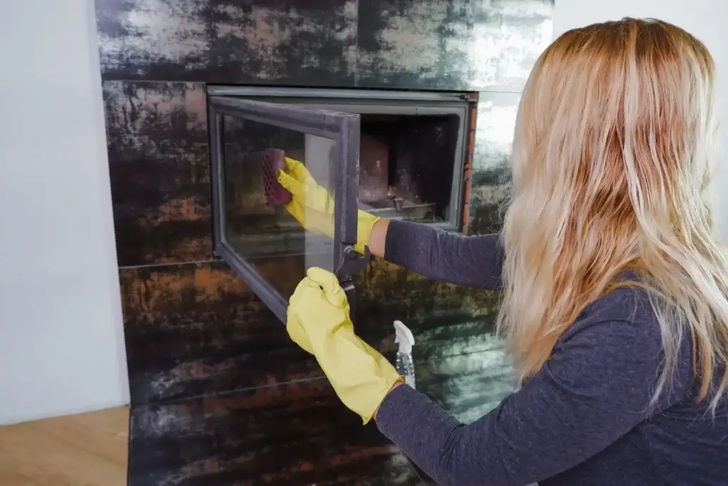 how to clean out a fireplace